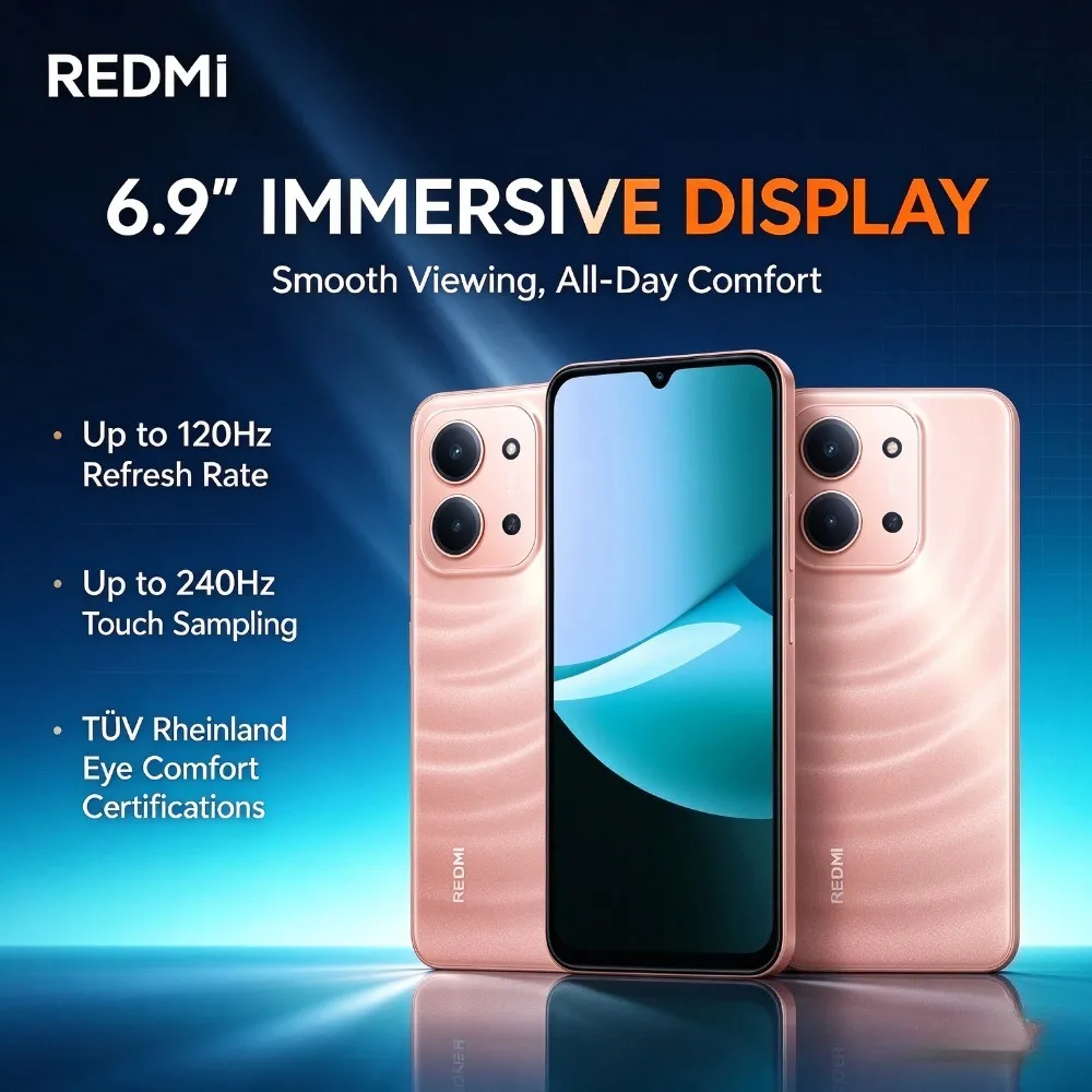 2026 New Xiaomi Redmi 15C global Smartphone 120Hz Screen 6000mAh Battery 5G Dual-SIM 8core Processor Mobile Phone 8+256GB Memory - Imagen 4
