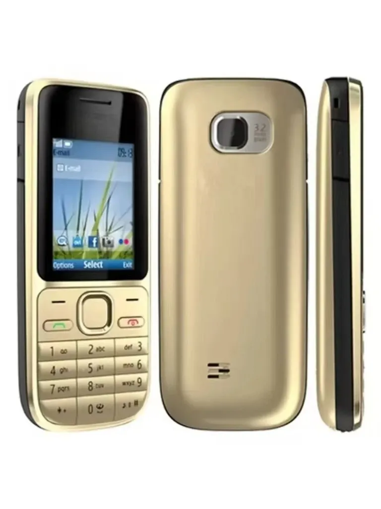 Finland Made C2-01 Classic QWERTY Dual SIM  Unlocked 2G 2 inches 1020mAh 3.2MP Symbian OS  Camera long Standby  Used Phone - Imagen 2