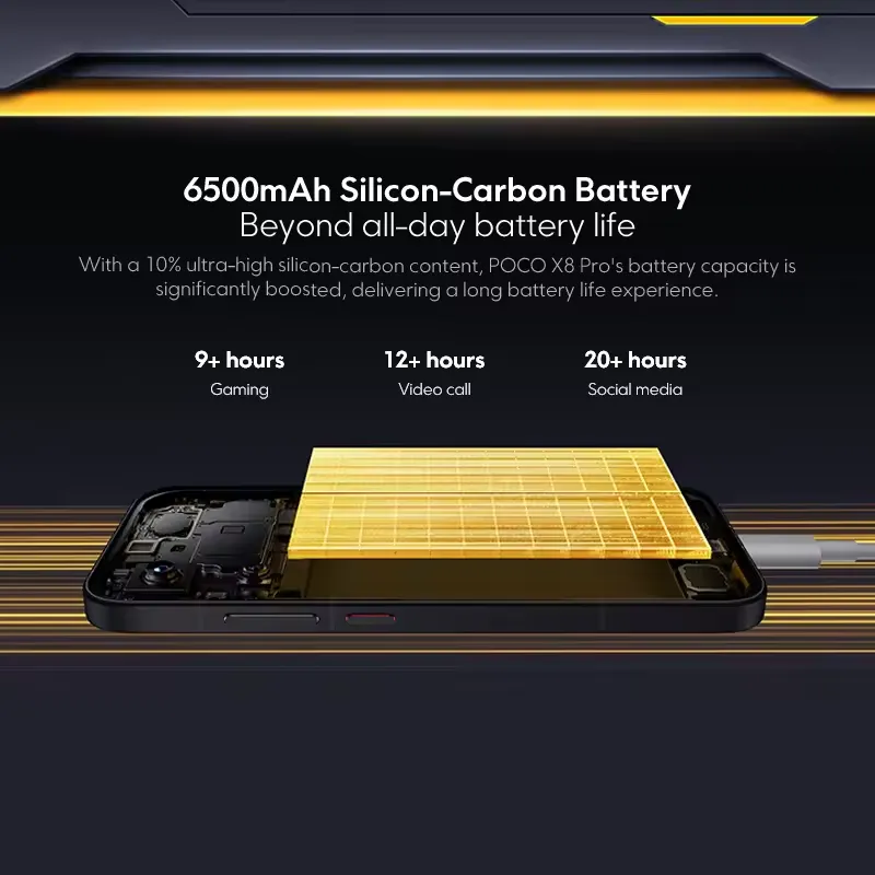 Global Version POCO X8 Pro 5G 12GB/512GB Smartphone Dimensity 8500-Ultra 6500mAh 100W Charge 50MP OIS Camera 6.59" 120Hz NFC - Imagen 2
