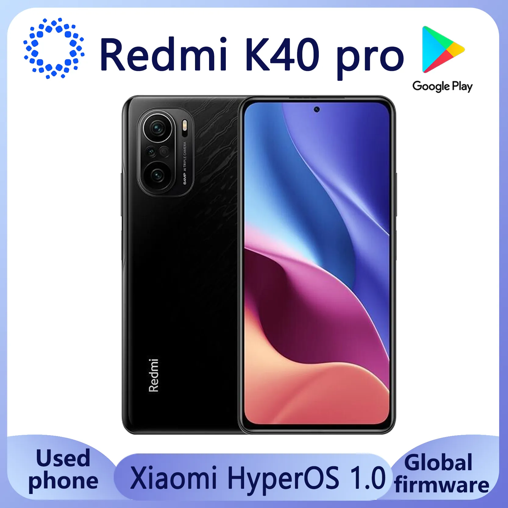 Xiaomi Redmi K40 Pro /mi 11i 5G hyperOS 1.0 6.67" AMOLED 120Hz Snapdragon 888 64MP Triple Camera 4520mAh Smartphone used phone - Imagen 1