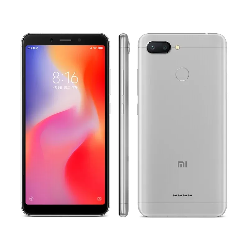 Original Xiaomi Redmi 6 4GB 64GB 13000mAh 6.6 inch celular googleplay Fingerprint Octa-core Global Rom 4G used phone - Imagen 2