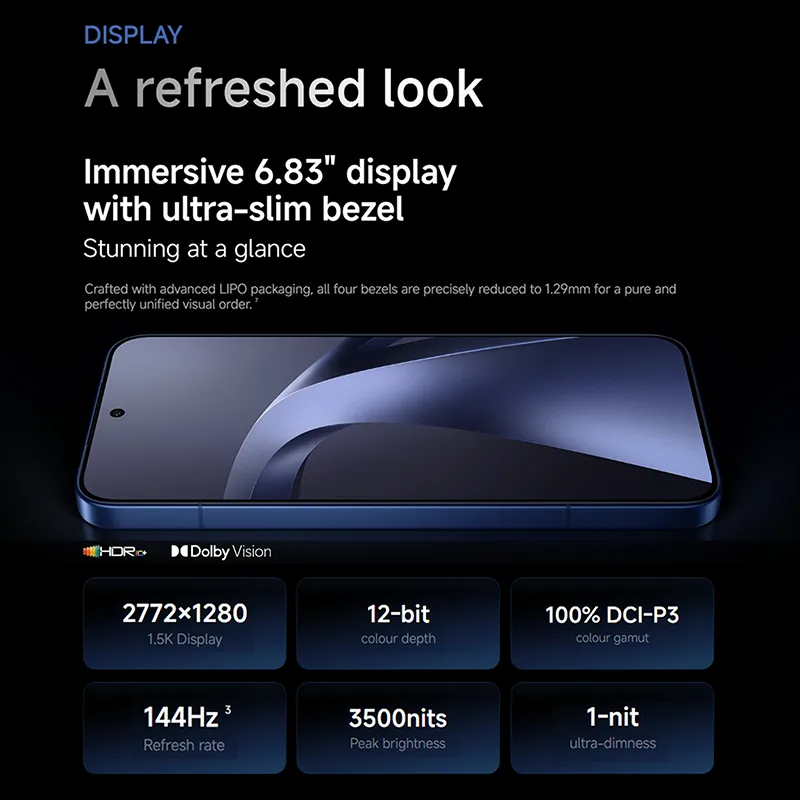 Global Version Xiaomi 17T Pro 5G Smartphone MediaTek Dimensity 9500 1.5K 6.83" AMOLED Display 100W HyperCharge 7000mAh NFC - Imagen 4