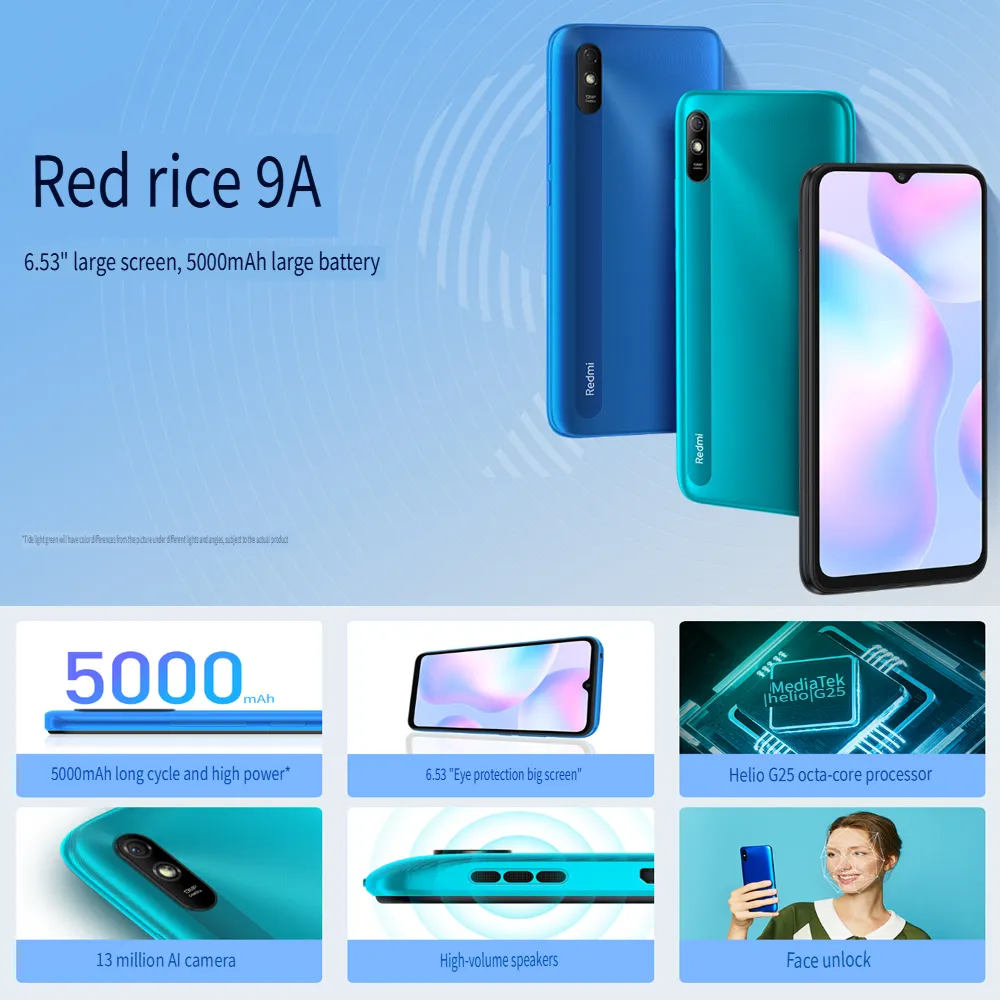 XIAOMI/REDMI 9A brand new smart phone 6GB+128GB RAM/built-in 5000mAh/side fingerprint recognition/facial recognition/GPS - Imagen 6