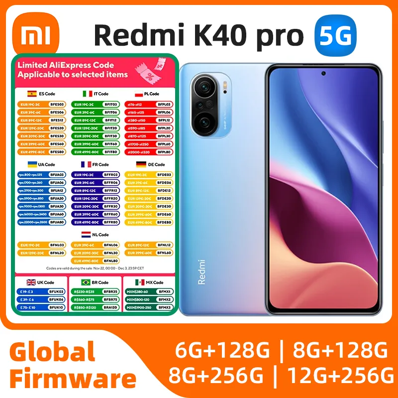 xiaomi redmi k40 pro Android 5G Unlocked 6.67 inch 12GB RAM 256GB ROM All Colours in Good Condition Original used phone - Imagen 1