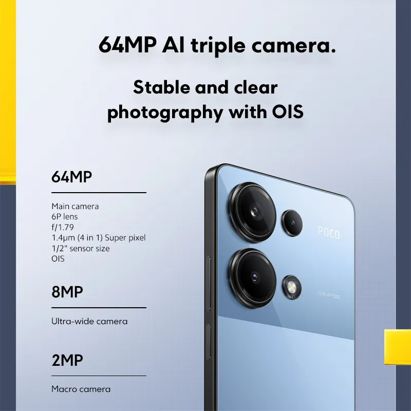 POCO M6 Pro Global Version Helio G99 Ultra 64MP Triple Camera with OIS 67W turbo charging 120Hz Flow AMOLED Display - Imagen 5