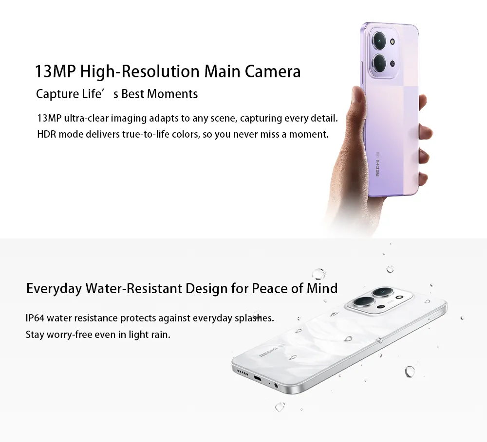 Xiaomi  Redmi 15R 5G 6.9" 120Hz LCD Phone 6000mAh Big Battery 33W Fast Charging Dual SIM Unlocked 2026 New - Imagen 5