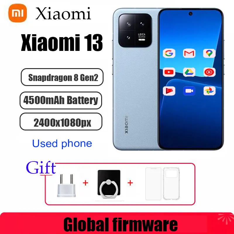 Global firmware Original Xiaomi 13 5G Smartphone 6.36 inches HyperOS 2.0 67W 4500mAh IP68 2400x1080px used phone - Imagen 1