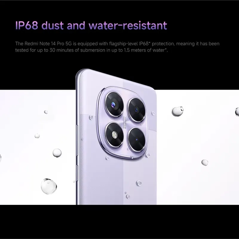 Global Version Xiaomi Redmi Note 14 Pro 5G Smartphone MediaTek Dimensity 7300-Ultra 200MP AI camera NFC 6.67"AMOLED - Imagen 4