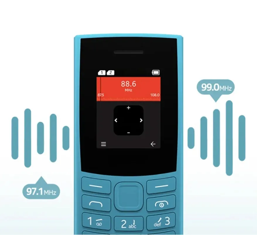 Finland Made105 4G 2023 Feature Phone Dual SIM 1.8" Bluetooth 5.0 Battery FM Radio Call Recording Hebrew Keyboard Available - Imagen 5