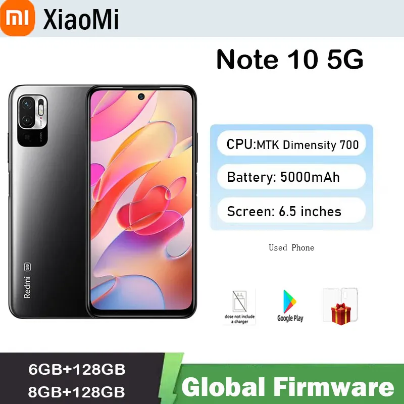 Global firmwar  Xiaomi Redmi Note 10 5G Smartphone 5000mAh Dimensity 700 6.5 Inch Display 48MP Camera  used phone - Imagen 1