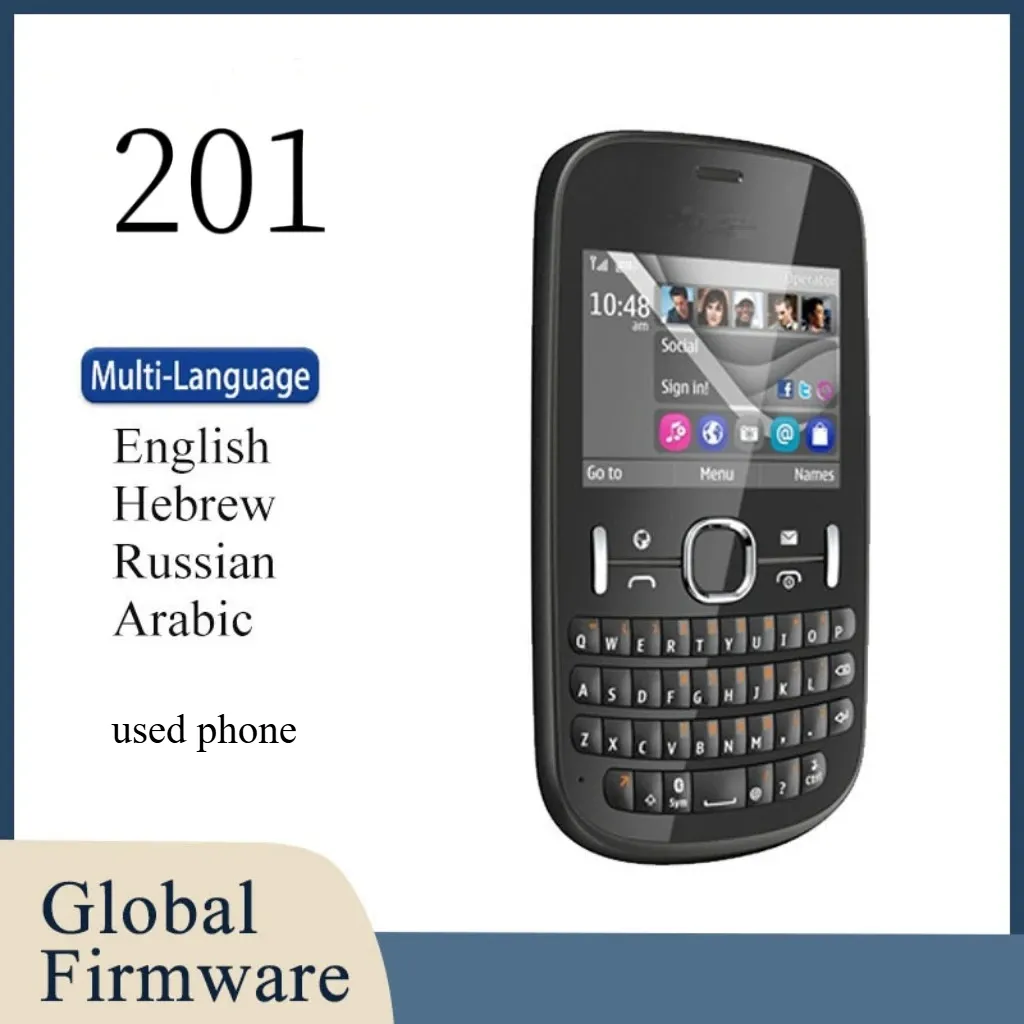 Finland made 201/2010 2G Phone QWERTY Keyboard mkulti-language multi language Unlocked Cellphone unlocked used phone - Imagen 1