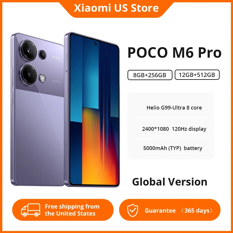 POCO M6 Pro 4G Global Version 64MP Triple Camera with OIS Helio G99-Ultra Octa-core 5000mAh Battery 12GB 512GB - Imagen 1