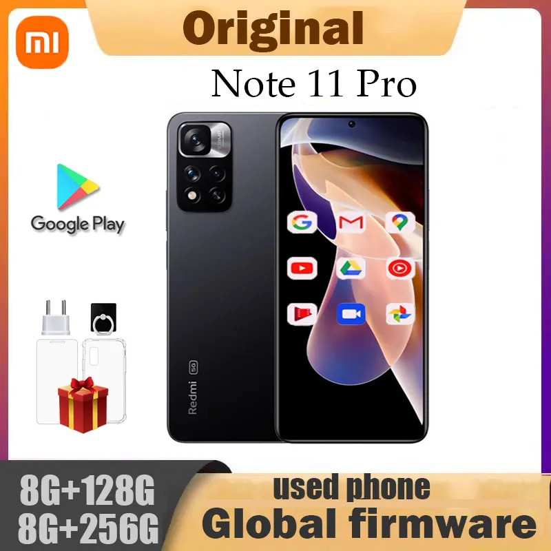 Xiaomi Redmi Note 11 Pro 5G smartphone 108MP Camera Global rom MediaTek Dimensity 920 HyperOS 1.0 5160mAh used phone - Imagen 1
