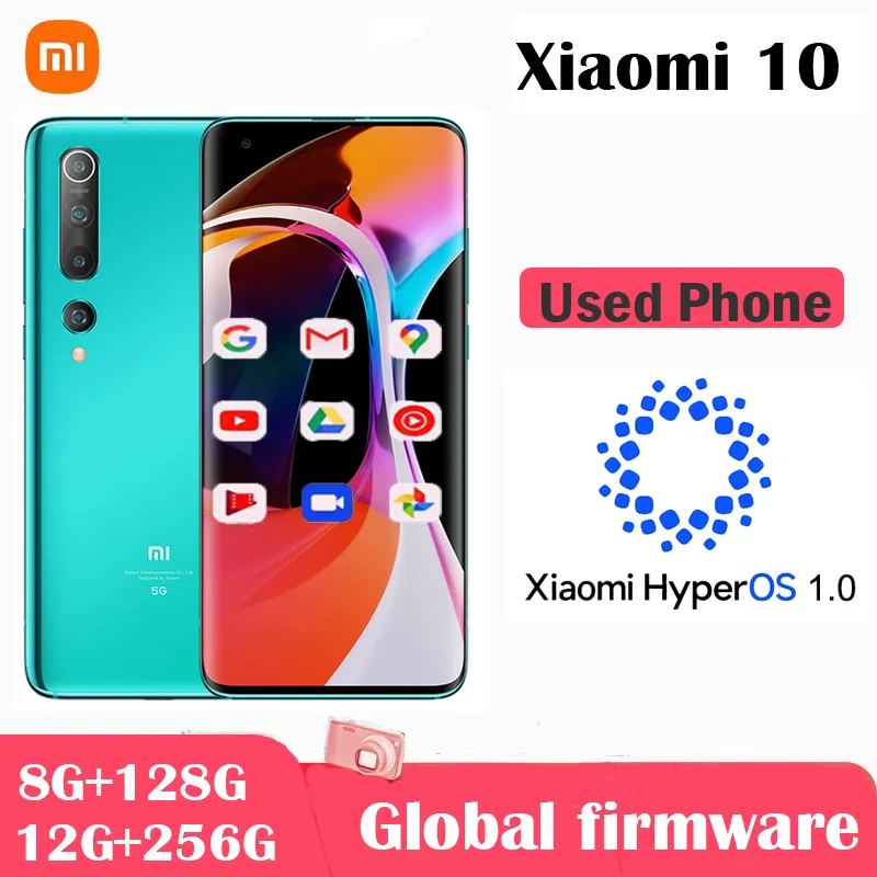 Xiaomi 10 Smartphone 5G Global Firmware HyperOS 1.0 Qualcomm Snapdragon865 108mp 6.67inch 4780mAh 2340x1080px used phone - Imagen 1
