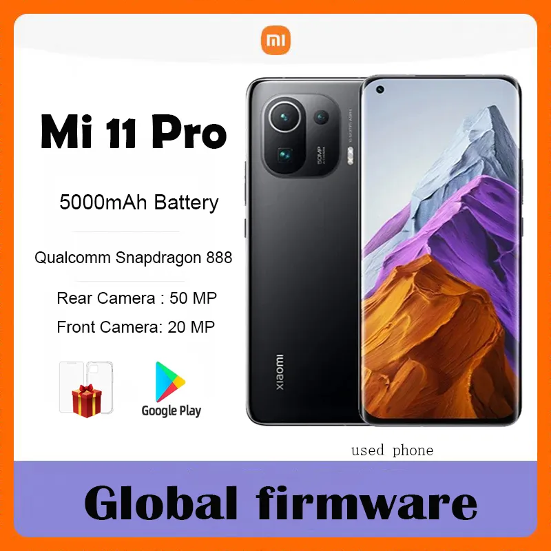 Xiaomi 11 Pro smartphone Snapdragon 888 Hyper OS 1.0 Octa-core Android 5G Phone 67W QC Fast Charge 50MP Camera used phone - Imagen 1