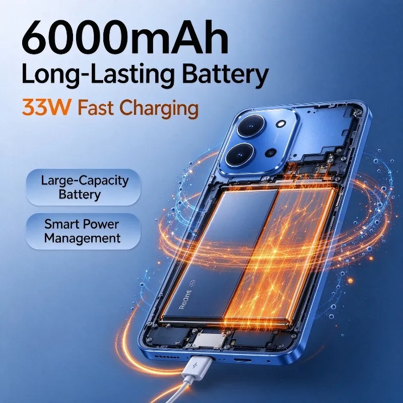 New Redmi 15R Global Version Smartphone 8GB+256GB 6000mAh Battery 120Hz Display 13MP Camera Unlocked xiaomi Smartphon Dual SIM - Imagen 5