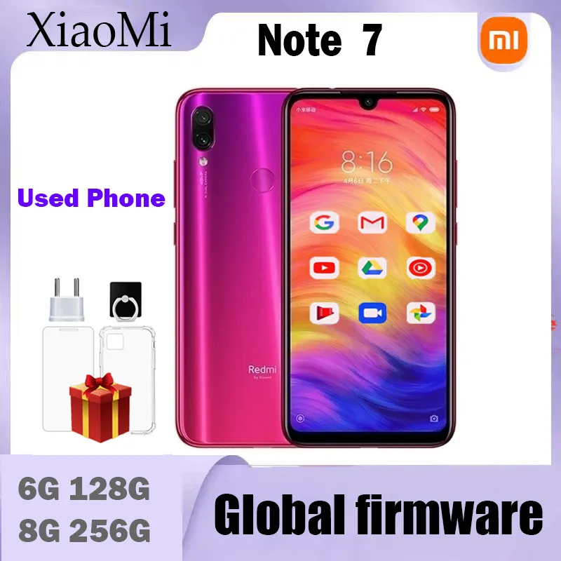 Global Firmware Xiaomi Redmi Note 7 Smartphone  Storage Snapdragon 660 Original with  Rear Fingerprint Sensor used phone - Imagen 1