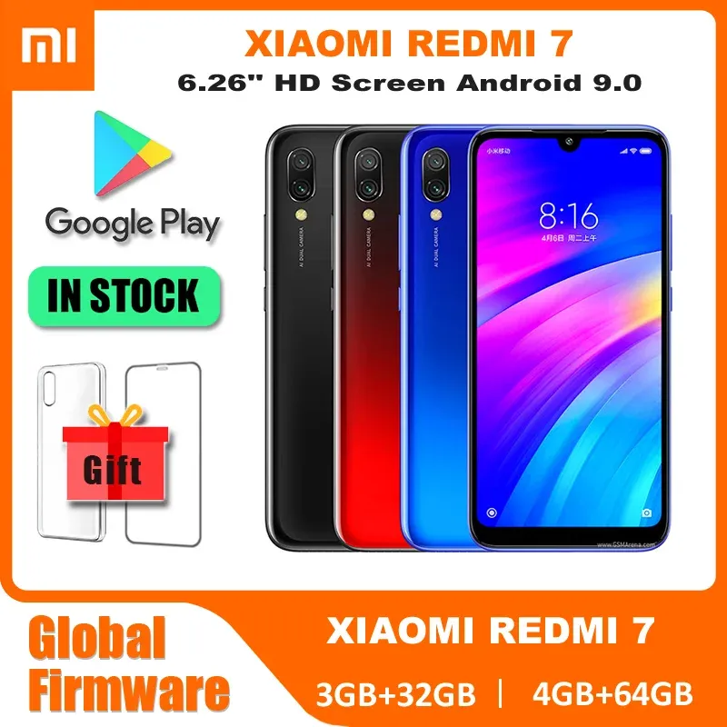 Original Xiaomi redmi 7 4GB 64GB Global Rom celular googleplay Fingerprint Octa-core 4G Smartphone - Imagen 3
