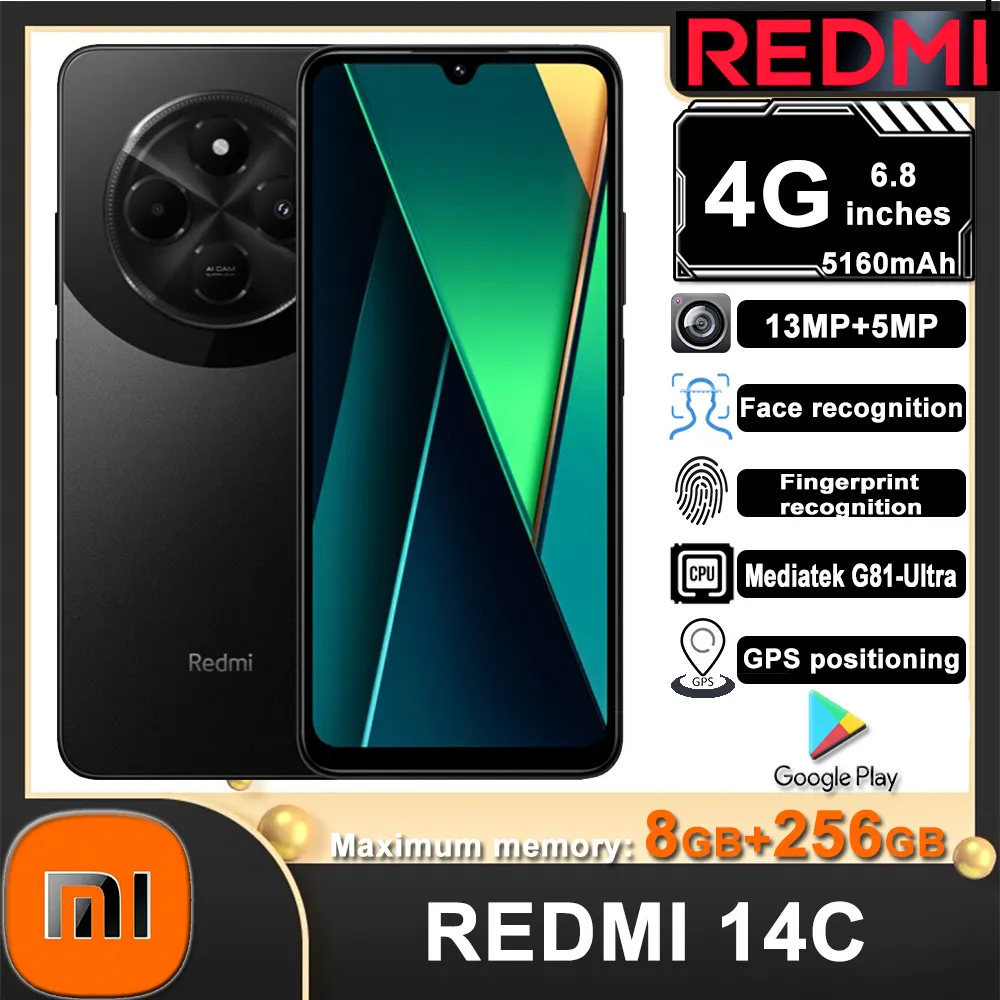Brand new Xiaomi Redmi 14C 4G 6.8-inch LCD large screen 120hz50MP camera 5160mah battery Type-C interface 18w fast charging - Imagen 1