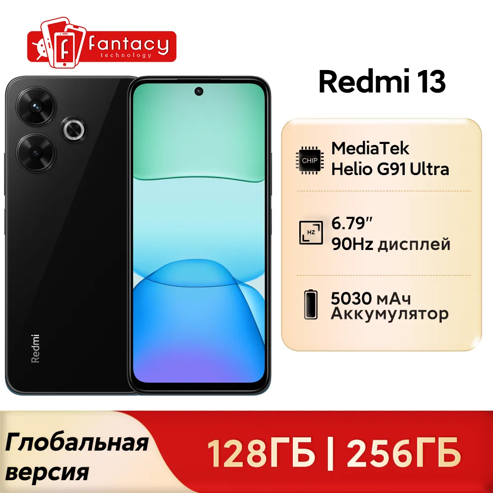 Xiaomi Redmi 13 Smartphone 4G HyperOS MTK Helio G91 Ultra 108MP Camera 5030mAh 90Hz 6.79" Display Global Version - Imagen 1