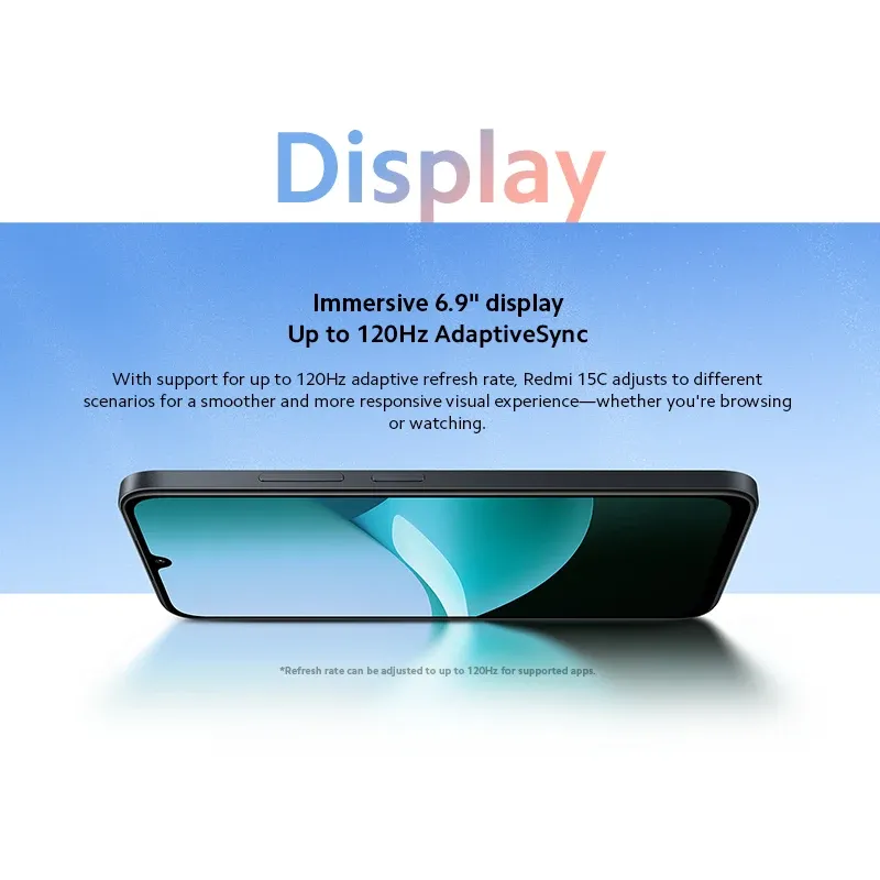 2026 Xiaomi Redmi 15C Smartphone Global Version MediaTek Helio G81-Ultra 120Hz 6.9" Dot Drop display 33W charging - Imagen 3
