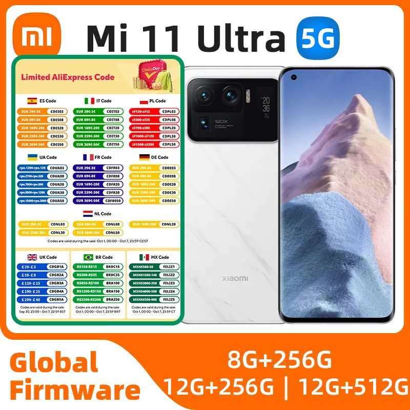 Xiaomi 11 ultra 5G Global version 512G Snapdragon888 6.81inch 50MP 120x zoom All Colours in good condition Original used phone - Imagen 1