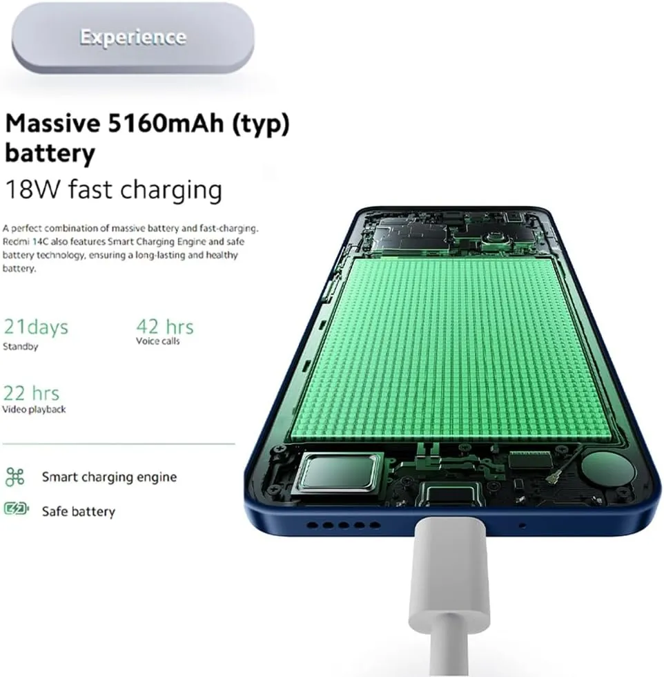 XIAOMI Redmi 14C smart phone 4G network 6.88-inch 120Hz, LCD screen memory and storage: 8GB+256GB/5160mAh long battery life - Imagen 3