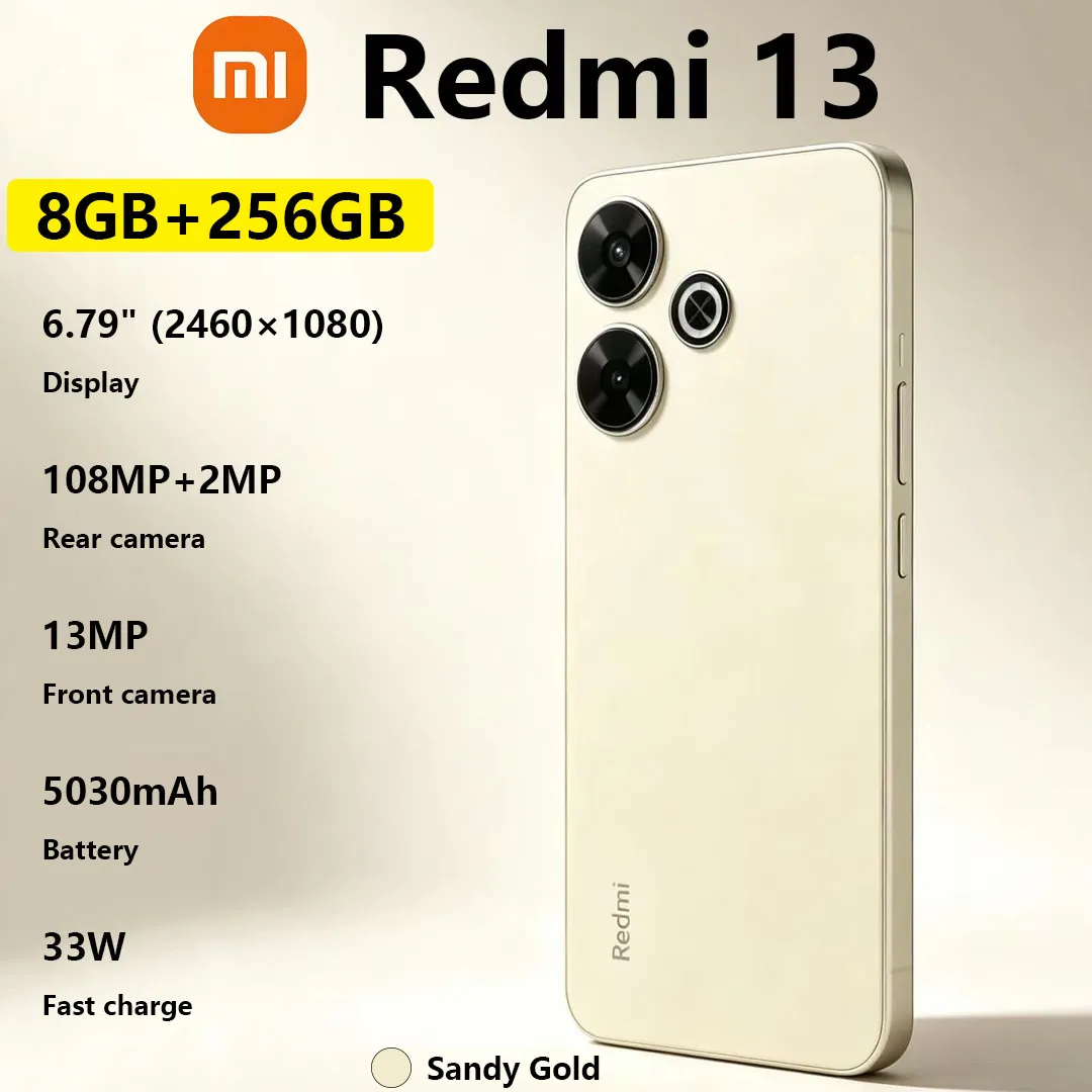 Xiaomi Redmi 13 Mobile Phone 108MP Ultra-clear Main Camera 5030mAh Battery 33W Fast Charge 6.79-inch Display Dual-SIM Smartphone - Imagen 1