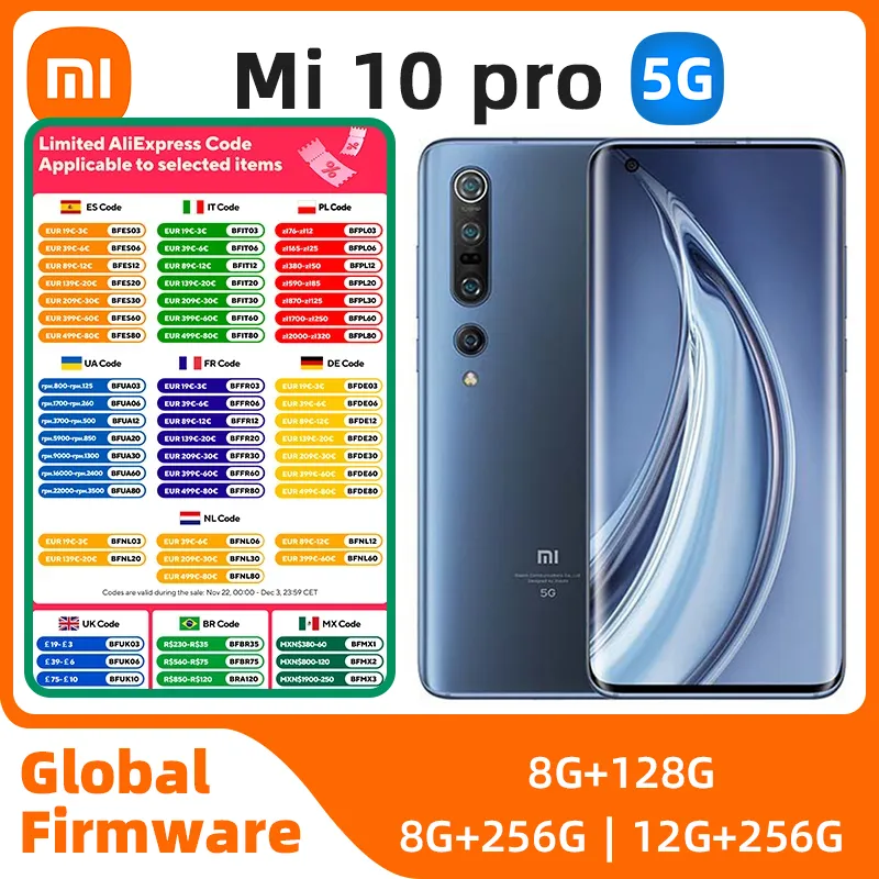 Xiaomi Mi 10pro Android 5G Unlocked 6.67 inch 12GB RAM 256GB ROM All Colours in Good Condition Original used phone - Imagen 1