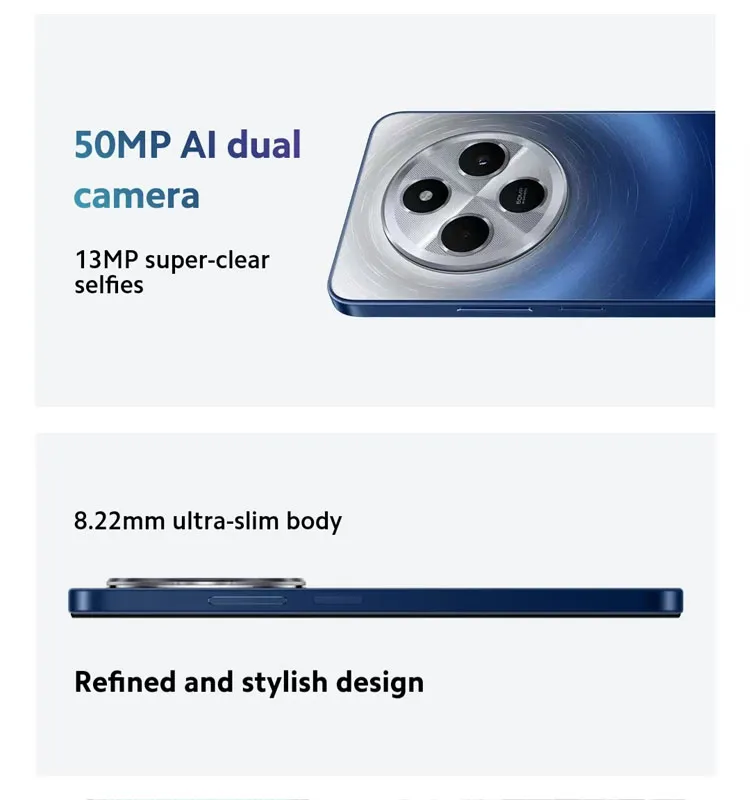 Xiaomi Redmi 14C 4G Mobile Phone Global Version 50MP Camera 5160mAh Battery 18W Fast Charge 6.88" Display Dual-SIM Smartphone - Imagen 2