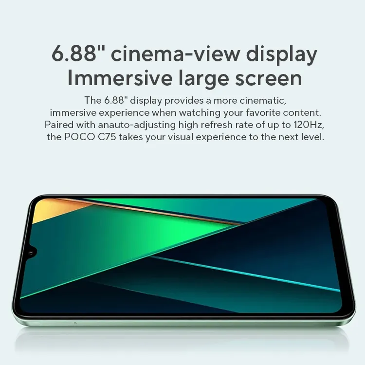 World Premiere Global Version POCO C75 6.88'' 120Hz Display Helio G81-Ultra 50MP Camera Massive 5160mAh Battery Support NFC - Imagen 2