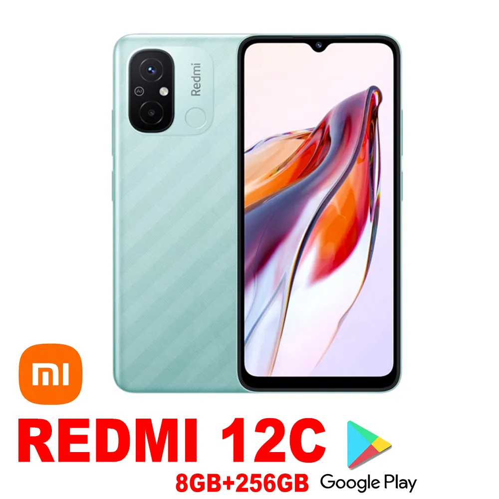 XIAOMI Redmi 12C fashion smartphone 8GB+256GB/5000mah battery capacity/back fingerprint/facial recognition/support GPS - Imagen 5