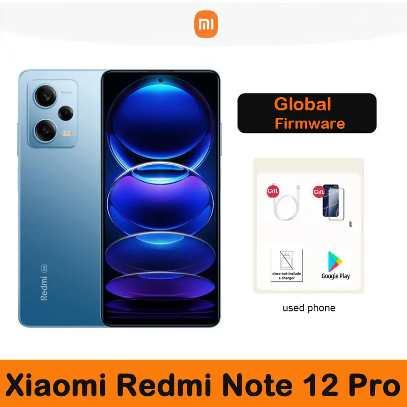 Global firmware Xiaomi Redmi Note 12 Pro Smartphone 5G No charger Camera MediaTek Dimensity 1080 16MP 2400×1080 used phone - Imagen 1