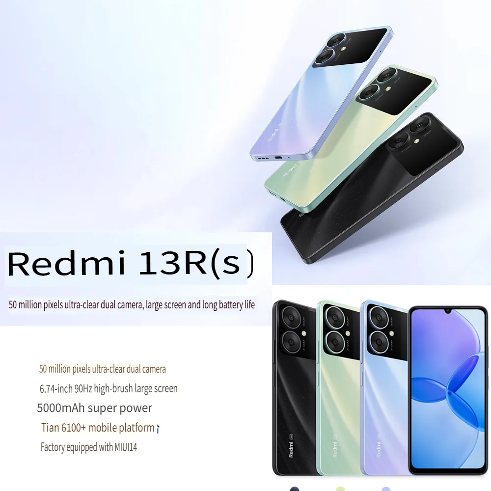 XIAOMI/Redmi 13R 8GB+256GB smartphone 5G/built-in 5000mAh battery/rear video supports up to 1080P 30fps recording - Imagen 2