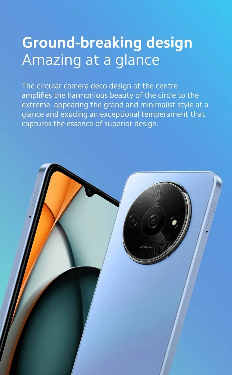 New Xiaomi Redmi A3 4G Global Version Mobile Phone 6.71" 90Hz HD+ Display 5000mAh Battery 8MP Camera Dual-SIM Budget Smartphone - Imagen 3