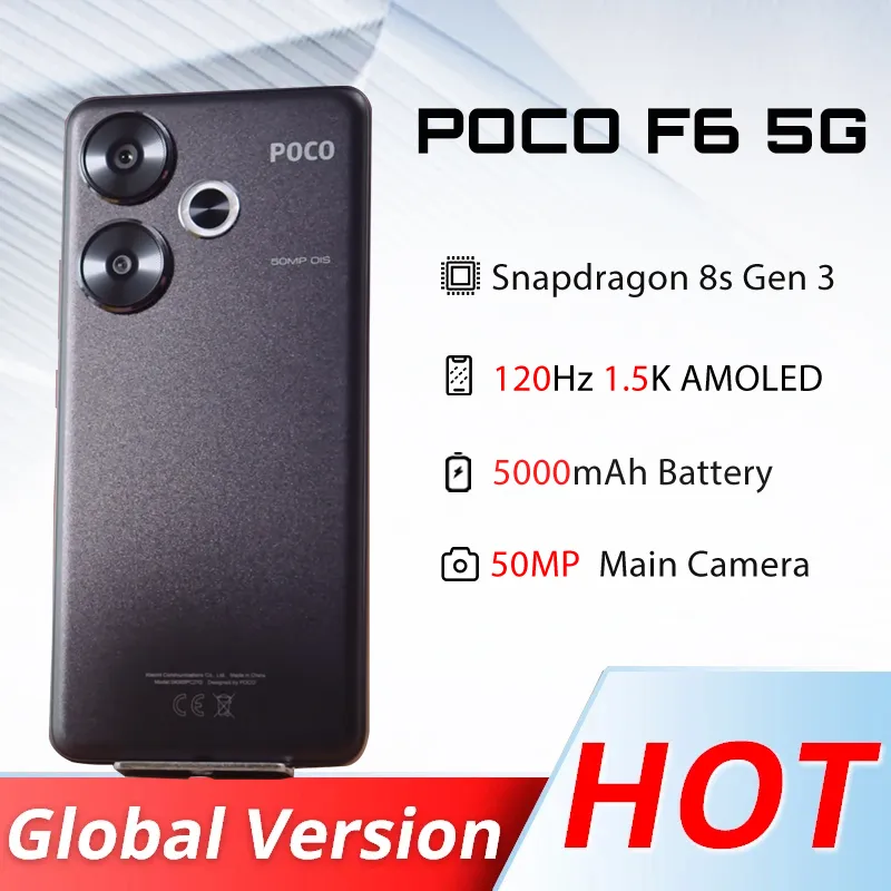 POCO F6 Smartphone Global Version Snapdragon 8s Gen 3 90W Turbo Charging 5000mAh Battary - Imagen 1