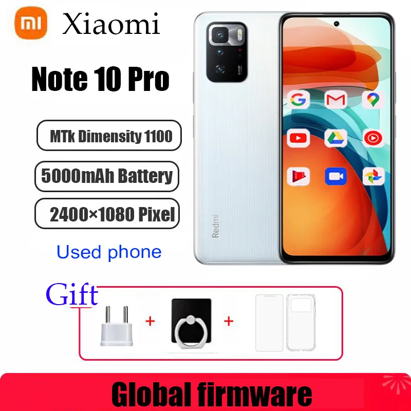 Xiaomi Redmi Note 10 Pro 5G smartphone 6.MediaTek Dimensity 1100 5inch Global firmware 8G 256G/128G used phone - Imagen 1