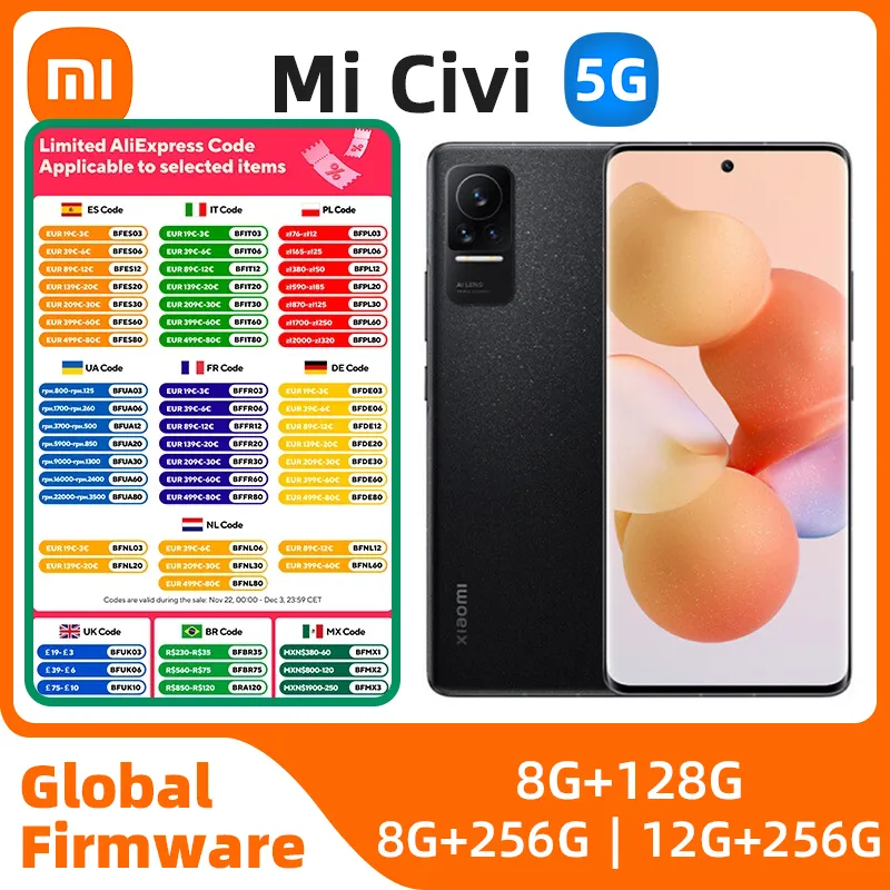 Xiaomi CIVI Android 5G Unlocked 6.55 inch 12GB RAM 256GB All Colours in Good Condition Original used phone - Imagen 1