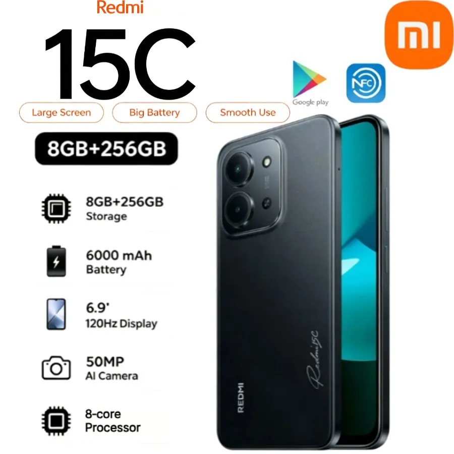 2026 New  Global Edition xiaomi Redmi 15C 5G 8+256GB Smartphone: - Imagen 4