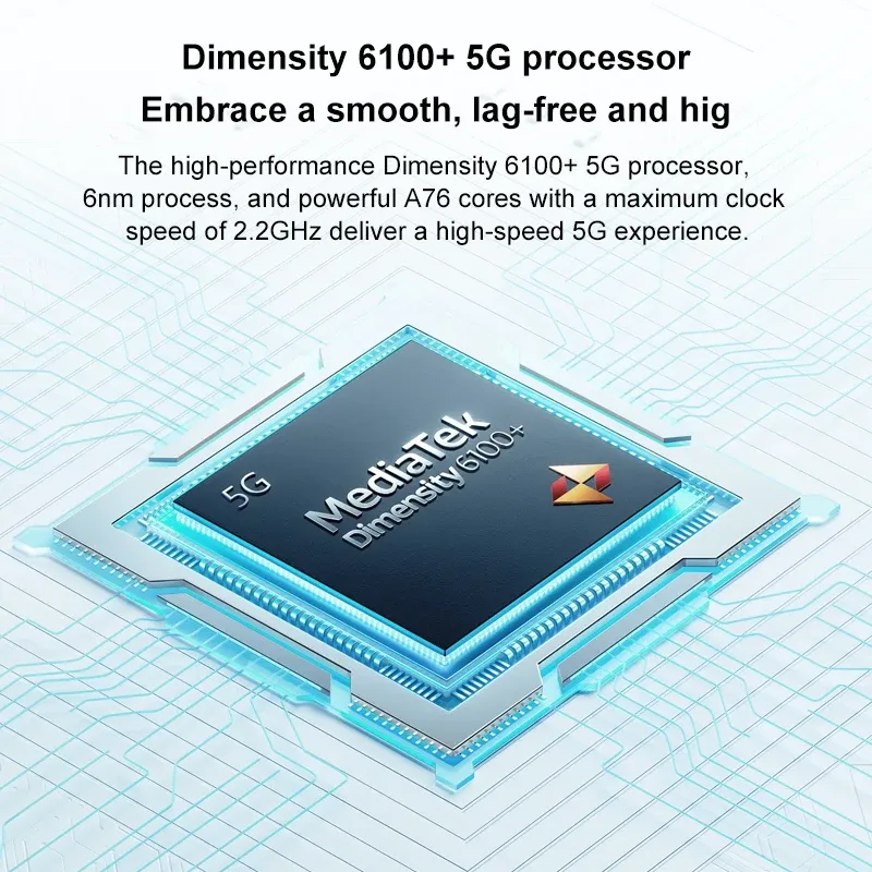 xiaomi Redmi 13C 5G smartphone Dimensity 6100+ 6.74" ultra-large Display 50MP+5MP AI Camera 18W 5000mAh Battery used phone - Imagen 5