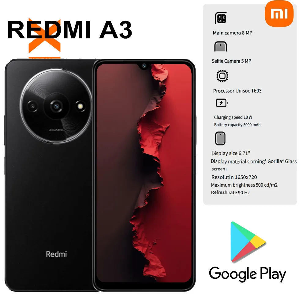 XIAOMI/Redmi A3 4GB+128GB Original smart phone 5000mmAh side fingerprint recognition/facial recognition/GPS positioning/support - Imagen 2