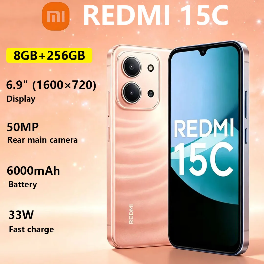 New Xiaomi Redmi 15C Camera phone 6.9-inch Display 6000mAh‌ Battery 33W Fast Charge Dual-SIM Gaming Smartphone 8+256GB - Imagen 1