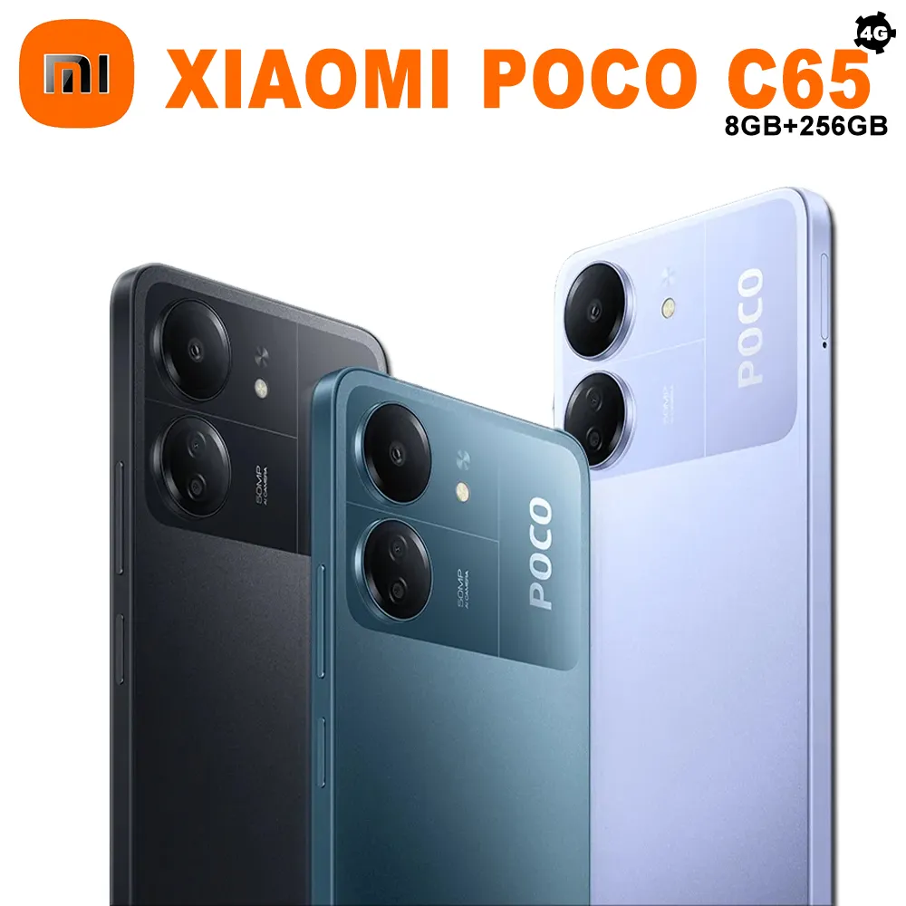 XIAOMI POCO C65 6.74-inch LCD screen Helio G858GB+256GB memory and storage 5000mAh 18W Type-C smart phone Support GPS/NFC - Imagen 1