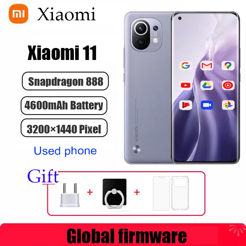 Xiaomi 11 5G smartphone 55W HyperOS 1.0 3200×1440pixel 6.81inch Snapdragon 888 4500mAh 55W 108mp  used phone - Imagen 1