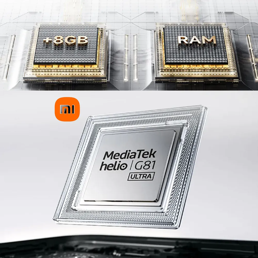 XIAOMI POCO C75 6.74-inch Helio G81-Ultra 8G/256GB ram and storage 5000mAh front 13 million pixel selfie lens smart camera phone - Imagen 2