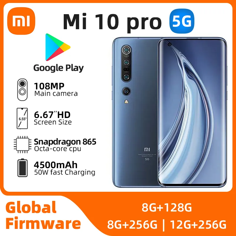 Xiaomi Mi 10pro Android 5G Unlocked 6.67 inch 12GB RAM 256GB ROM All Colours in Good Condition Original used phone - Imagen 1