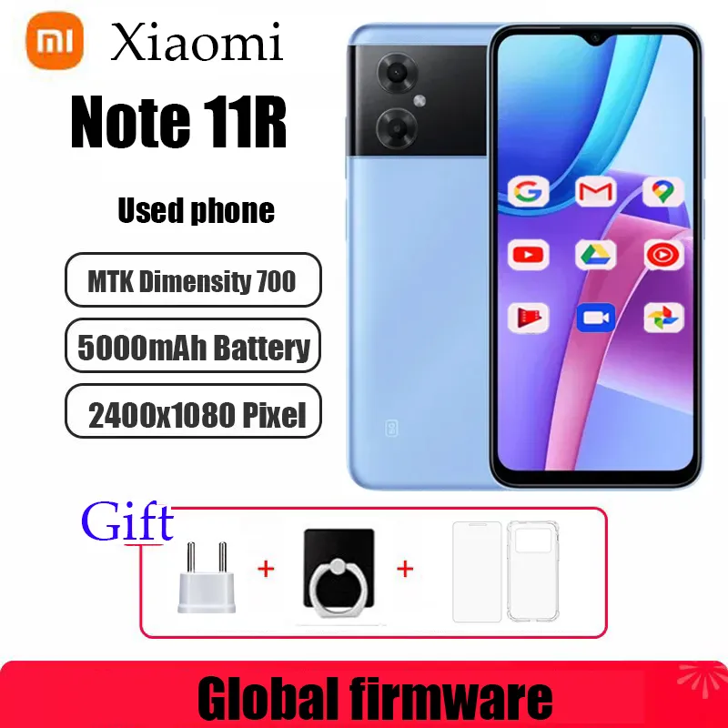 Global firmware Xiaomi Redmi Note 11R Smartphone 4/6/8GB+128GB MTK700 5000mAh 5G  90 Hz 6.58“ Bluetooth 5.1 Used Phones - Imagen 1