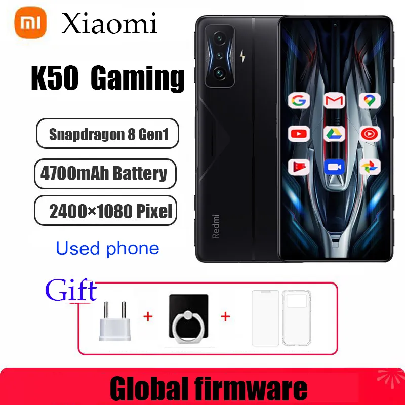 Global Firmware Xiaomi Redmi K50 Gaming 5G Smartphone Qualcomm Snapdragon 8 Gen1 64MP Side Fingerprint 6.67“120W Used Phone - Imagen 1
