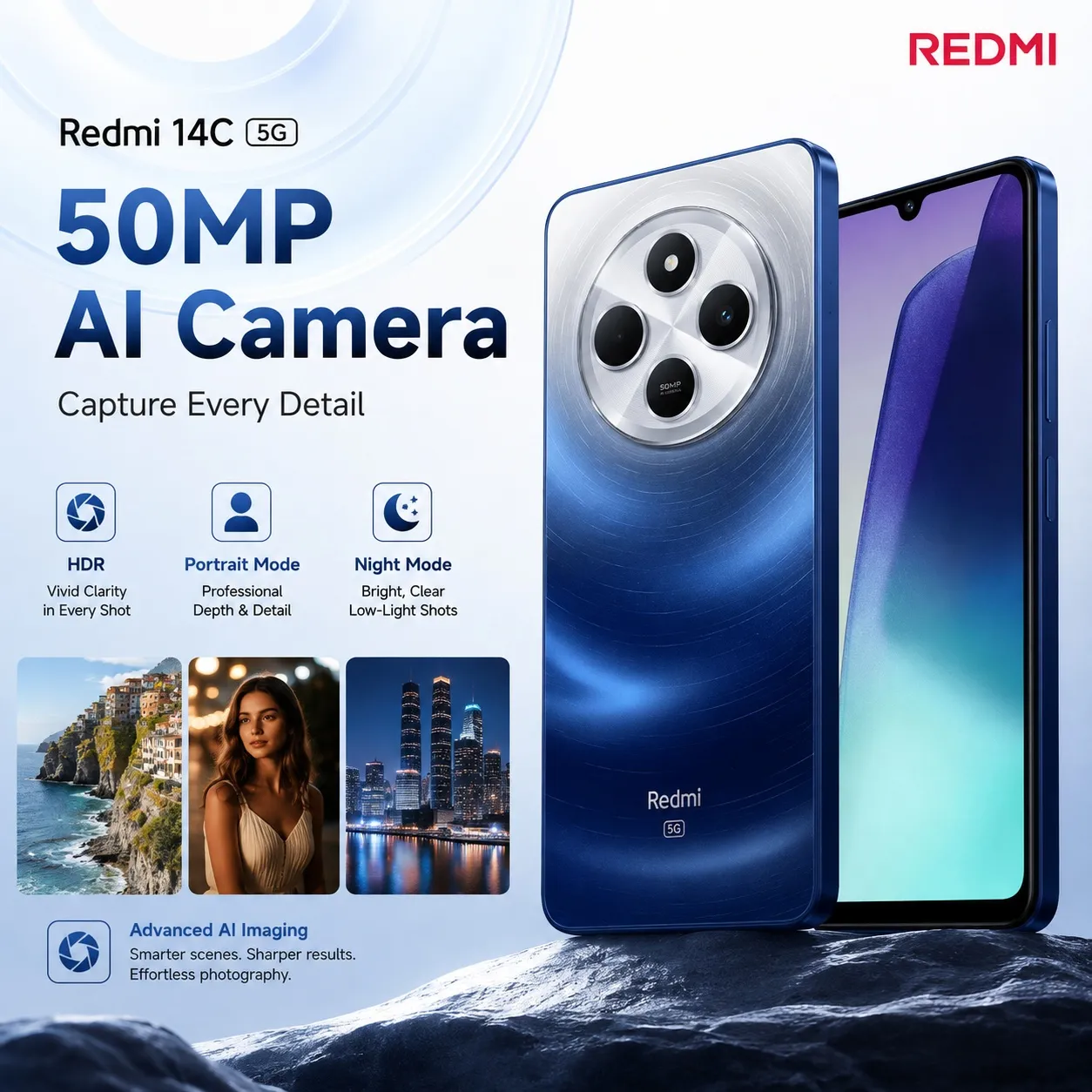 2026 new Redmi 14C Smartphone 8GB+256GB, 6.88'' 120Hz Display, 50MP AI Camera, 5160mAh Battery, Helio G81-Ultra, Xiaomi HyperOS - Imagen 5
