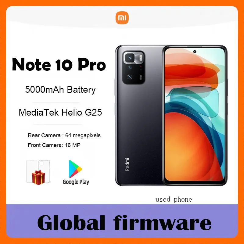 Xiaomi Redmi Note 10 Pro 5G smartphone 6.MediaTek Dimensity 1100  6G  8G/128G used phone - Imagen 1